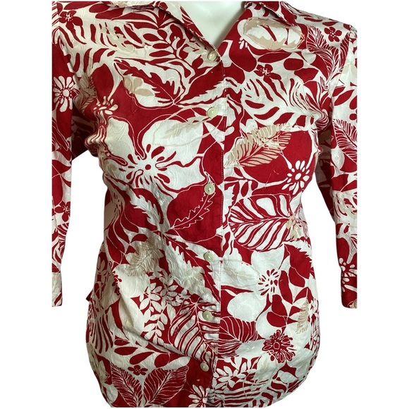 Kim Rogers Red and White floral, Plus Size 18W (2X) - Picture 4 of 7
